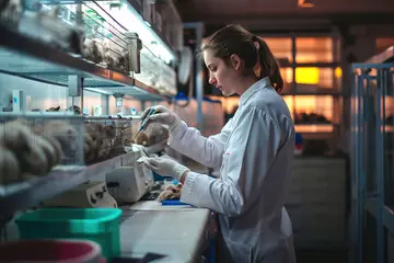 Laboratório de exames veterinários